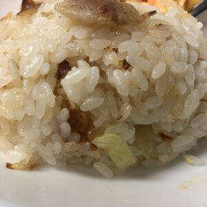 ねぎ玉ねぎ豚肉チャーハン